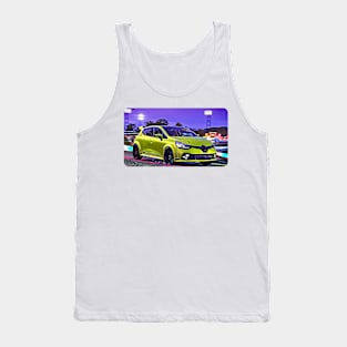 Renault Clio RS Cup Cartoon Drawing Action Print Tank Top